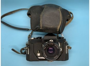 Vintage Nikon Nikkor-H Camera With Case