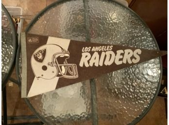 Vintage Los Angeles Raiders Pendant Flag