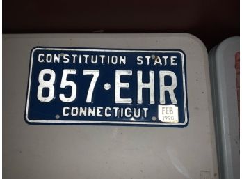One Connecticut License Plate - 857-EHR