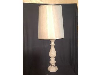 All White Lamp With Shade