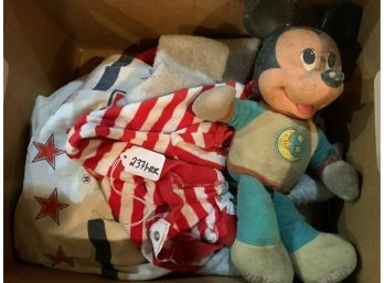 90s Baby Lot With Vintage Mickey Mouse Plush