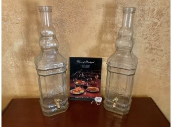 Wines Of Portugal Book With Two Wine Decanters With Spigots