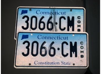 Pair Of Connecticut License Plates - 3066-CM