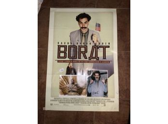 Borat Poster With Signed Photo Of Sacha Baron Cohen