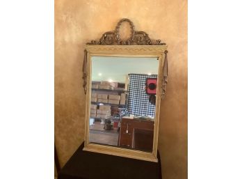Beautiful Wreath Topped Framed Wall Hanging Mirror