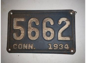 One Connecticut License Plate - 5662
