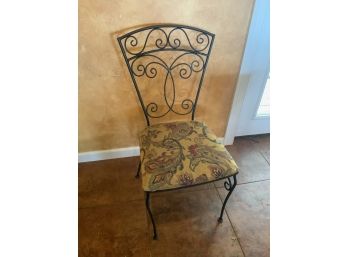 Metal Chair With Upholstered Seat