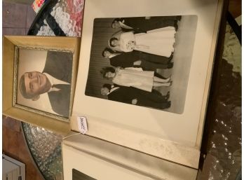 Found Wedding Album With Framed Photo Of Husband Only