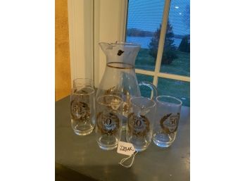 50th Anniversary Pitcher And Glasses