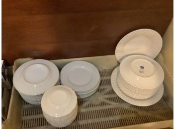 White Plate Lot - Various Makers And Patterns