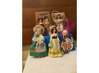 Lot Of Various Country Dolls