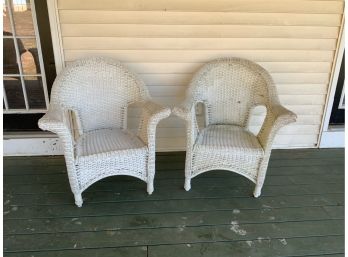 Set Of Two Wicker Chairs