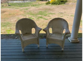 Set Of Two Wicker Chairs