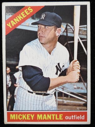 1966 Topps #50 Mickey Mantle Baseball Card #5603