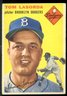 1954 Topps #132 Tommy Lasorda Baseball Card Rookie