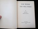 1940 Ernest Hemingway For Whom The Bell Tolls Early Printing