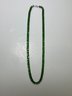 Sterling Silver .925 BBJ Green Stone Tennis Necklace