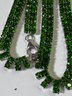 Sterling Silver .925 BBJ Green Stone Tennis Necklace