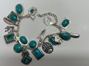 (3) Sterling Silver .925 Blue Turquoise Jewelry Lot