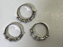 (3) Sterling Silver .925 Stacking CZ Rings Bands Sz.7