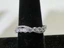 (3) Sterling Silver .925 Wave Gemstone Rings Sz 8.34