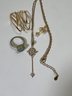 (4) Sterling Silver Gold Wash Jewelry Lot .29TOZ