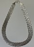 Sterling Silver .925 Italy Braided Chain Necklace
