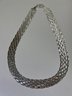 Sterling Silver .925 Italy Braided Chain Necklace