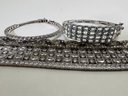 (5) Sterling Silver .925 CZ Bracelets 3.80 OZ