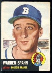 1953 Topps #147 Warren Spahn Baseball Card