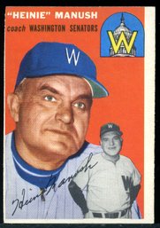 1954 Topps #187 Heinie Manush Baseball Card
