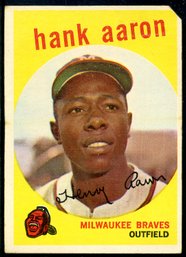 1959 Topps #380 Hank Aaron Baseball Card