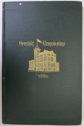 1886 New York Mercantile Exchange Building Opening Hardcover Book