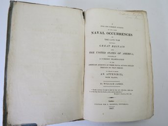 1817 Naval Occurrences Of The Late War By William James