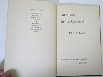 1936 Murder In The Cathedral TS Eliot 2nd Edition