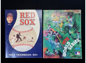 1963 Red Sox Year Book And 1975 World Series Program