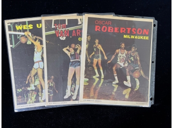 (4) 1970-71 Topps Basketball Posters Lot