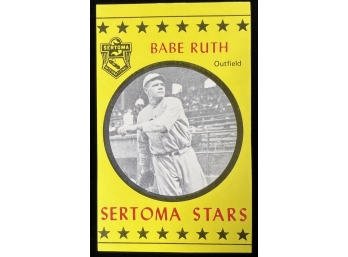 1977 Sertoma Stars Babe Ruth Baseball Card