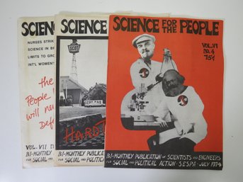 (3) 1974-1975 Science For The People Social And Political Action Magazine