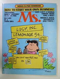 1976 MS Magazine With Lucy Peanuts Illustrated Cover