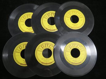 (6) Johnny Cash Sun Label 7' 45RPM Records