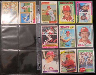 (11) 1974-1981 Mike Schmidt Baseball Cards