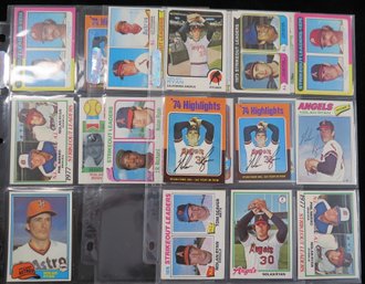 (22) 1973-1981 Nolan Ryan Baseball Cards