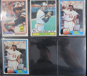 (4) 1978-1981 Eddie Murray Baseball Cards W/ Rookie Card