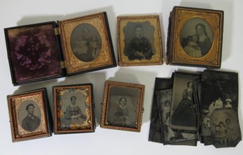 Estate Ambrotype And Tintype Photo Lot (21 Pieces)