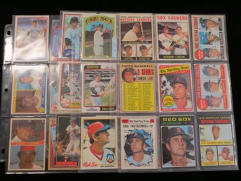 (32) 1964-1990 Carl Yastrzemski Baseball Cards