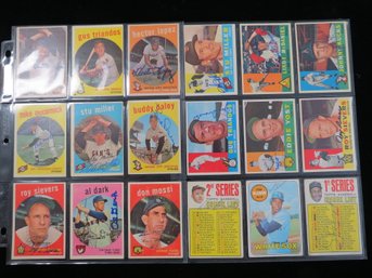 (18) 1957-1969 Topps Autographed Baseball Cards