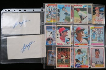 (20) 1970-1984 Carl Yastrzemski Baseball Cards W/ 2 Autographs