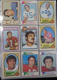 (180) High Grade 1970-1979 Football Cards With Stars
