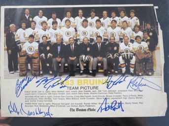 1983 Boston Bruins Muti-Signed Hockey Photo